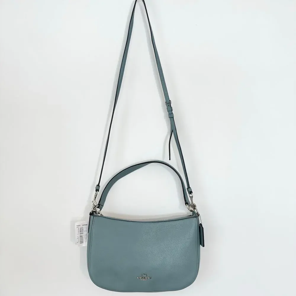 Coach Chelsea Crossbody Shoulder Bag Leather Marine Light Blue 56819 NWT - Picture 5 of 15